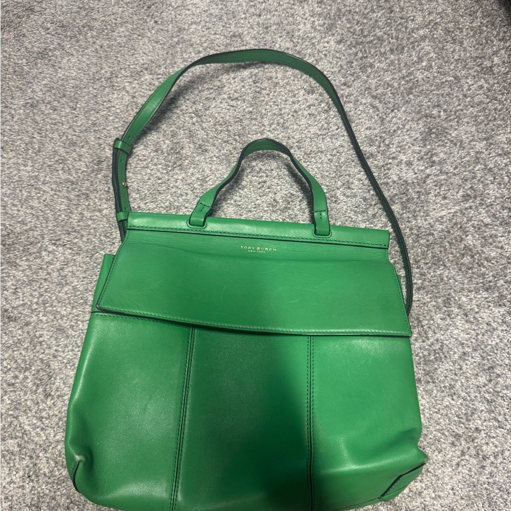 Tory Burch Green Crossbody Bag with Structured Design